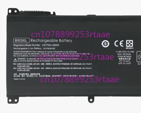 بطارية كمبيوتر محمول BI03XL جديدة لـ HP Stream 14-ax (ax000 ax100) 14-cb (cb000 cb100) 14-ds (ds0000) 13-u (u000 u100) x360 41.7Wh