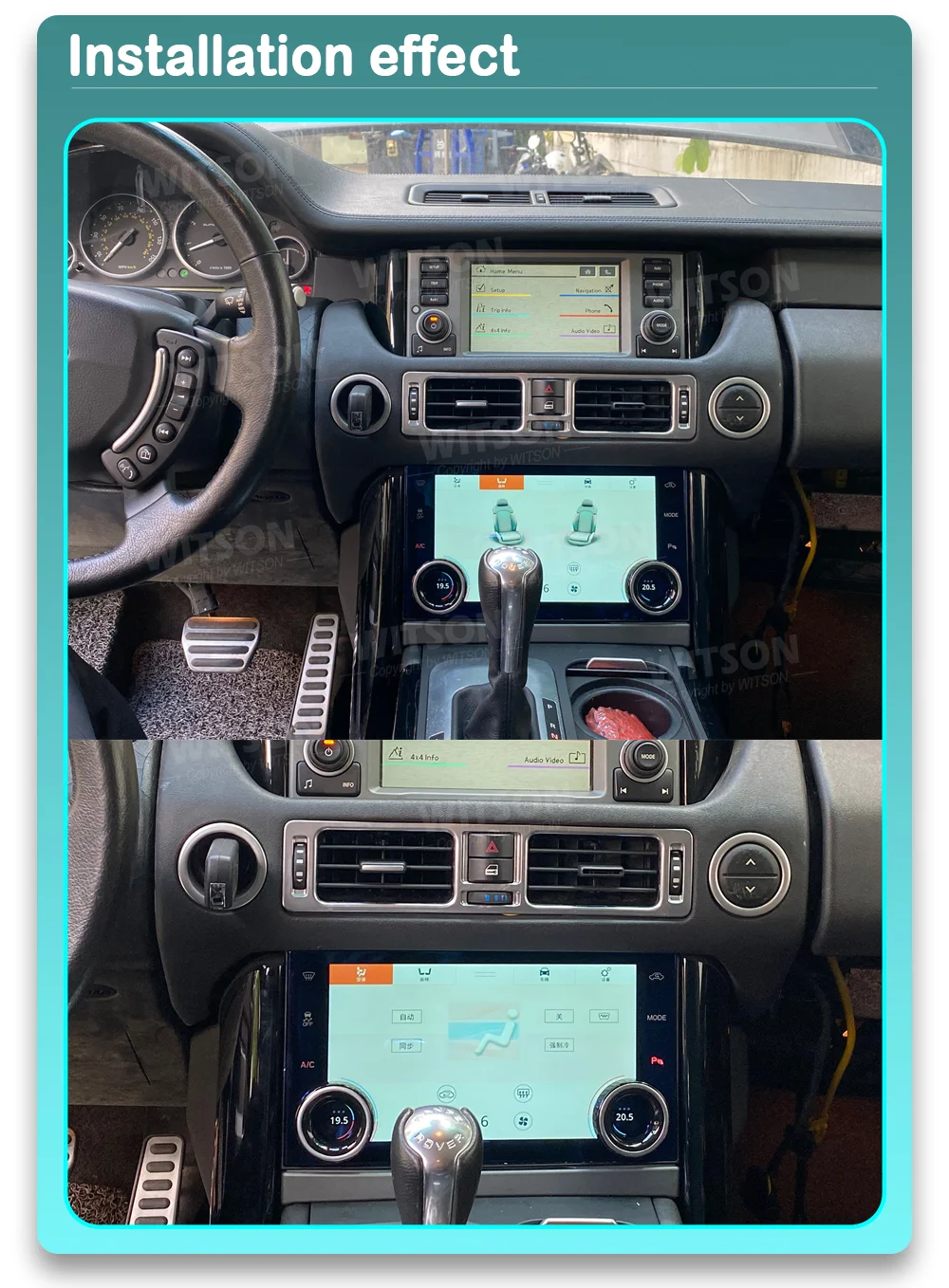 10.1 Air Condition Panel 3D Touch Screen For Range Rover Vogue V8 L322 2002-2012 Climate Control Android Original Car Functions