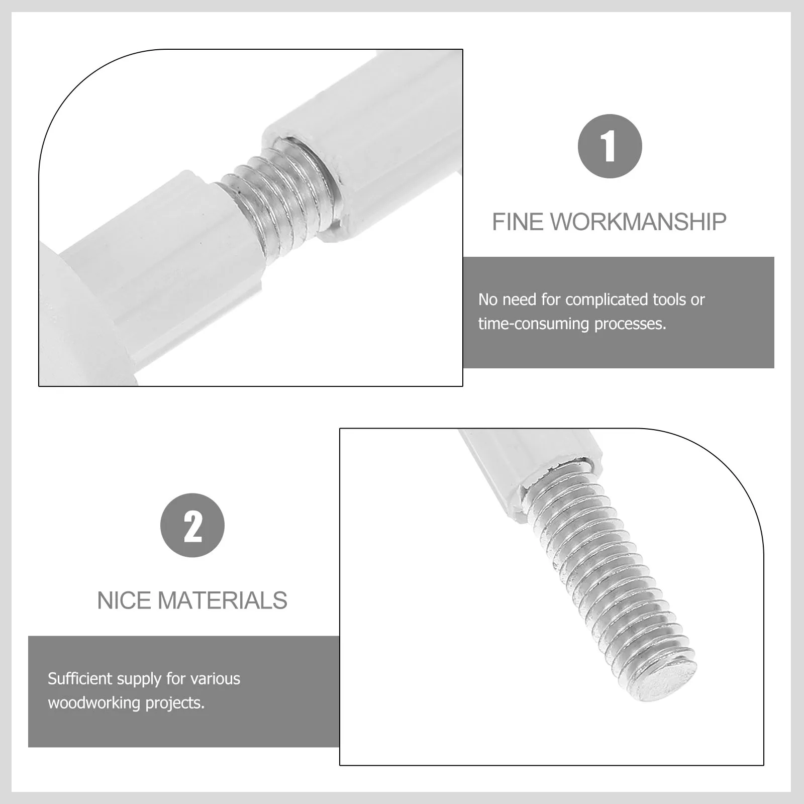 

50pcs Furniture Fastener Quick Wood Board Joint System Easy Assembly Screws Nuts Clamp Fixing Kit For Table Tops Woodworking