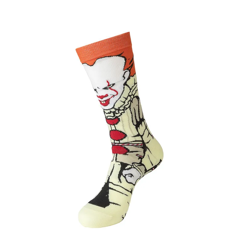 ZF2186 1 para Horror zabรณjcy postacie filmowe Clown osobowoลฤ wygodne skarpetki uniseks modne skarpetki