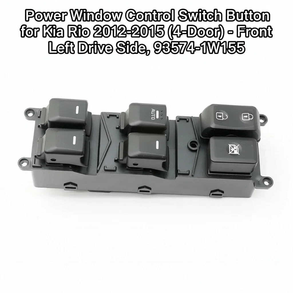 

Кнопка включения управления стеклоподъемником для Kia Rio 2012-2015 (4 двери), передняя левая сторона привода, 93570-1W155