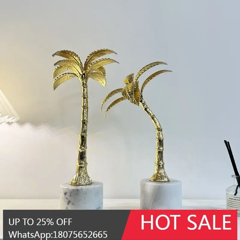 

MJY New Chinese Style Coconut Tree Ornament Light Luxury Living Room TV Cabinet Wine Cabinet Decoration