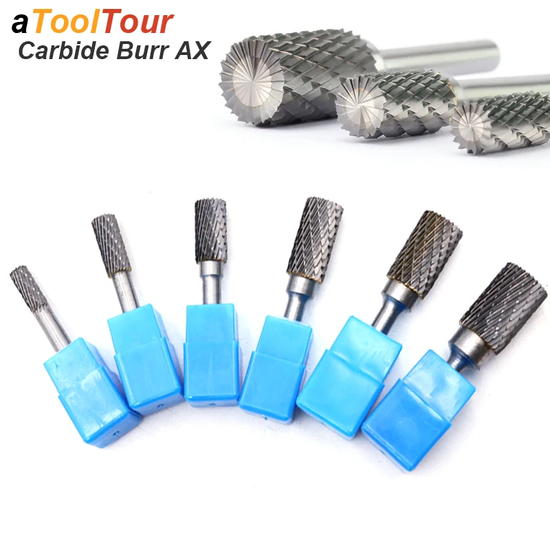 Style A Top Cut Carving Grinder Abrasive Tools Tungsten Rotary File Carbide Burr Milling Cutter Drill For Metal Wood 2 Flutes