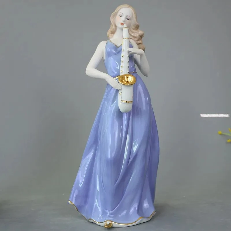 أوروبا السيراميك التماثيل الجمال تأثيث الحرف ديكور المنزل الغربية زخرفة الخزف الحرف اليدوية هدية الزفاف