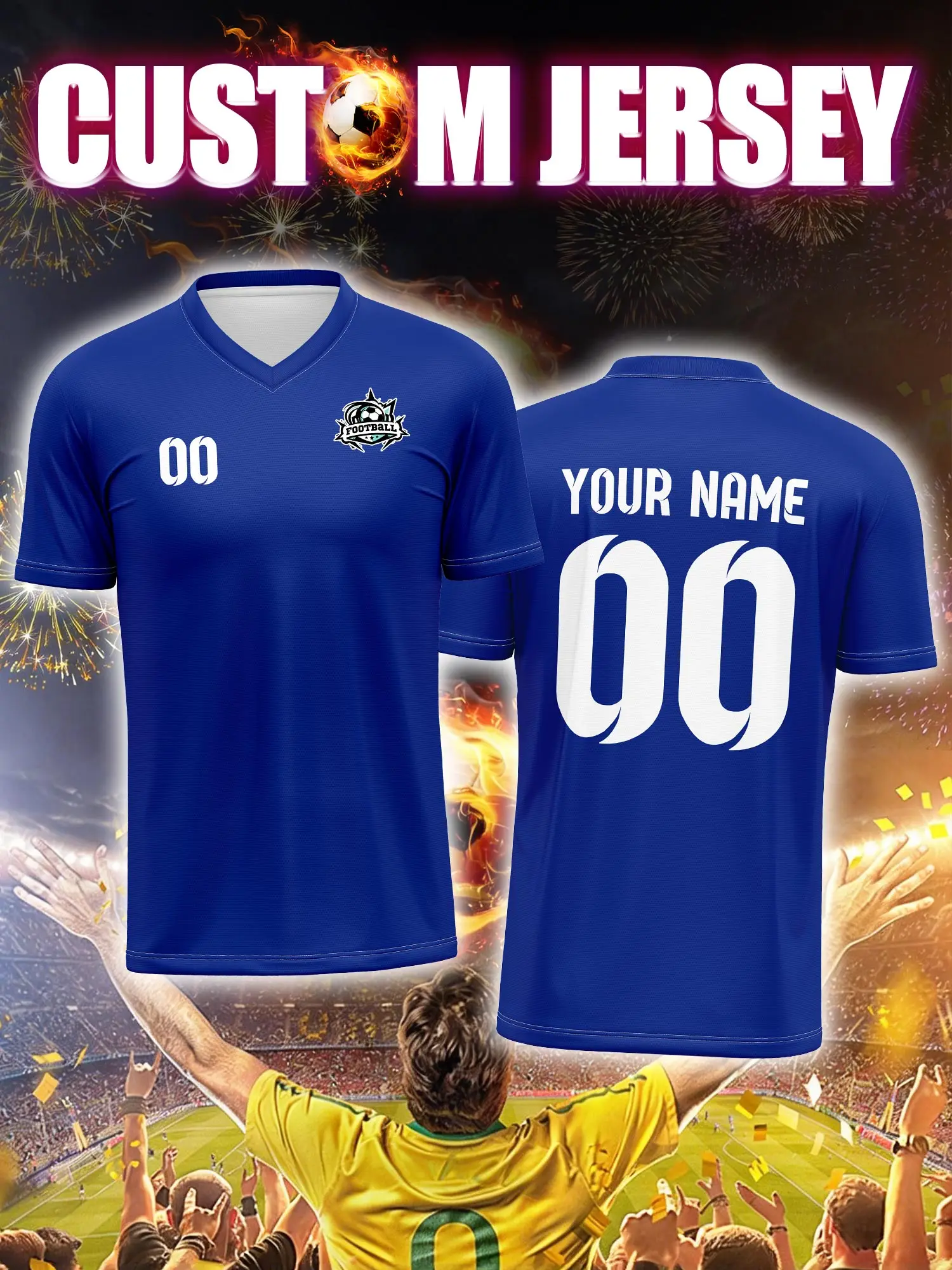 

Футбольная форма на заказ с индивидуальным изображением, номером и именем, официальная форма клуба для матчей лиги