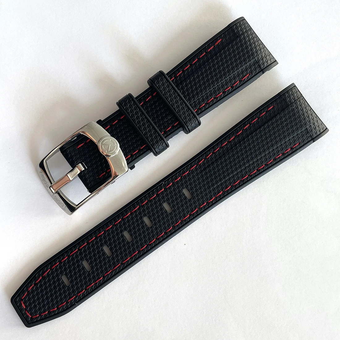 Четыре цвета Merkur, мягкий ремешок из фторкаучука, мужской винтажный ремешок 20 мм, подходит для большинства часов, вентиляция