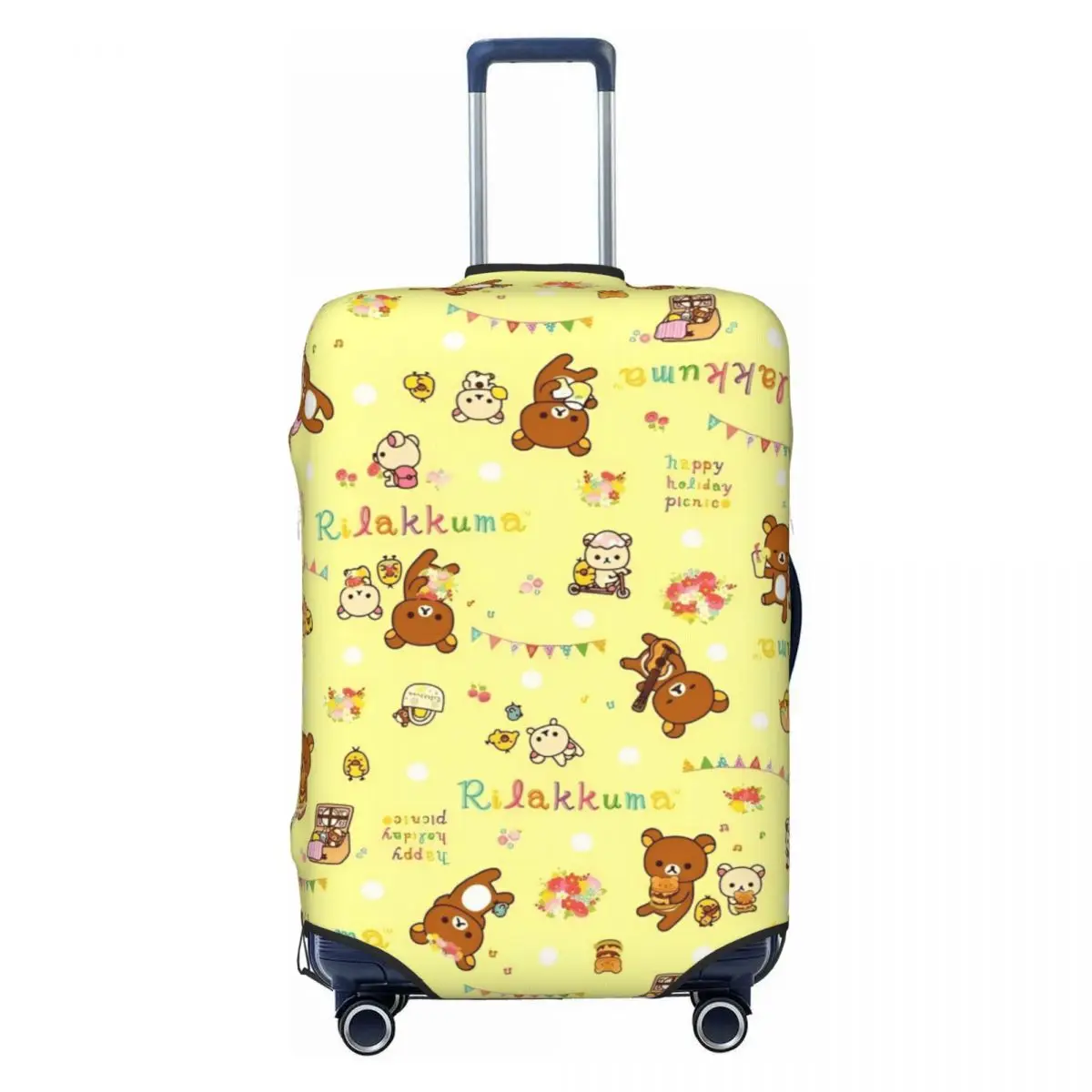 

Kawaii Rilakkuma Bear Cartoon Suitcase Cover Useful Travel Protector Luggage Accesories Vacation