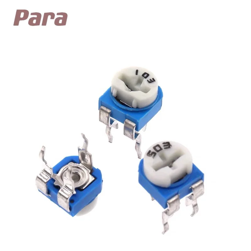 50PCS RM065 RM-065 100 200 500 1K 2K 5K 10K 20K 50K 100K 200K 500K 1M ohm WH06-2 Trimpot Trimmer Potentiometer variable resistor
