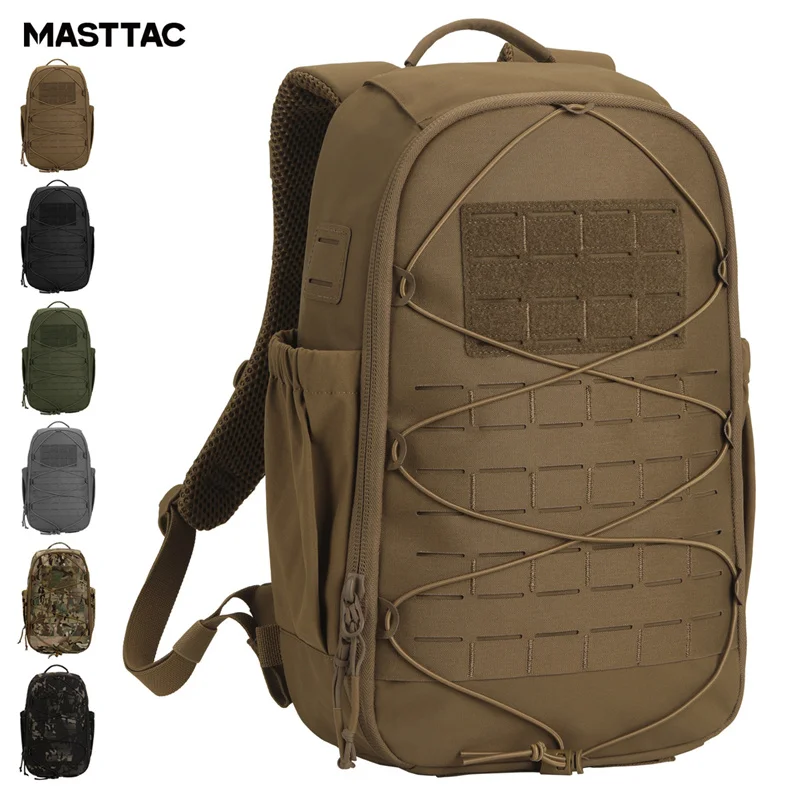 MASTTAC 15L Hiking Backpack Outdoor 500D Nylon Camping Mountain Molle Backpack Camouflage Tactical Bag