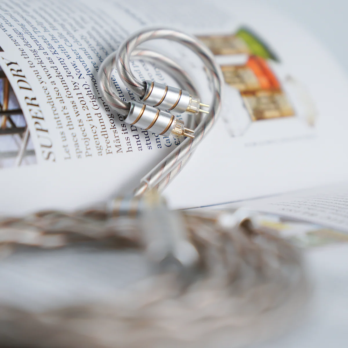 NICEHCK MixDNA 6N نحاس مطلي بالفضة + 6N OFC مادة مختلطة صوت سماعة ترقية كابل 0.78 مللي متر 2Pin/QDC/MMCX موصل #4