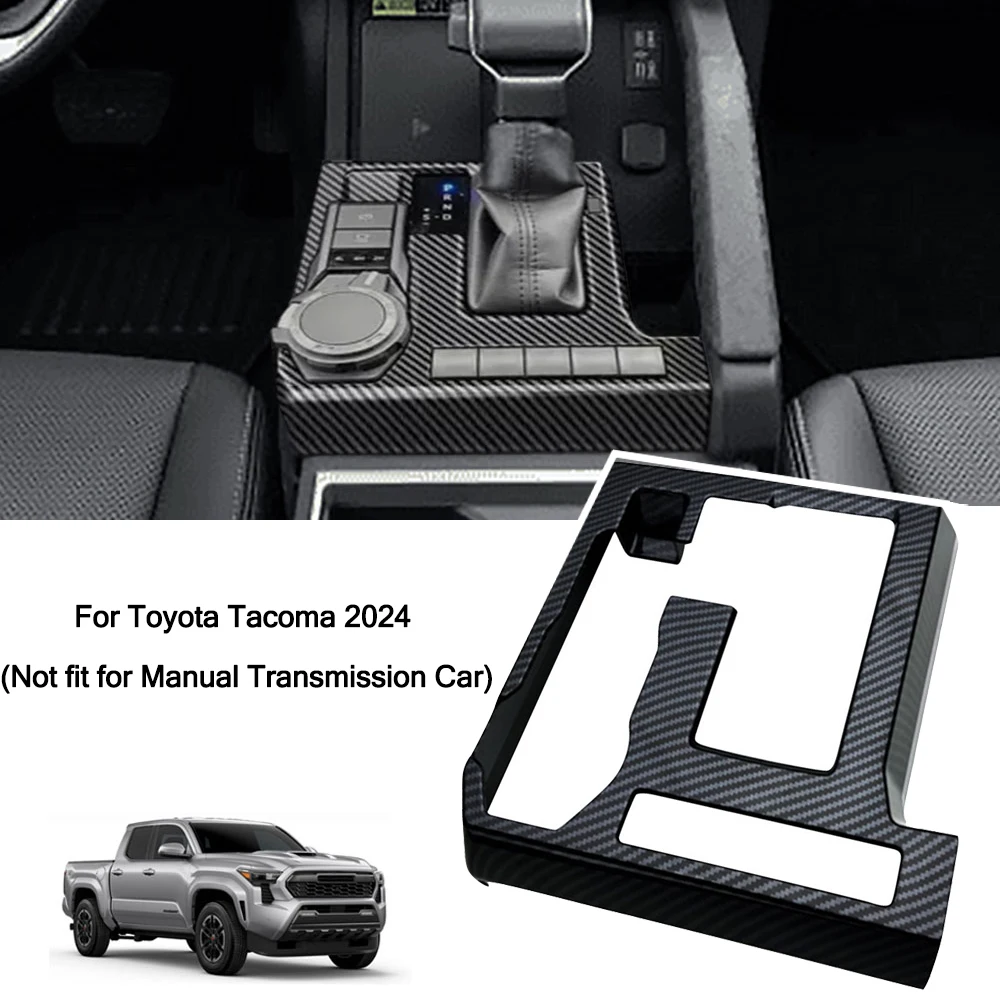 

Car Center Gear Shift Box Cover Trim Panel Carbon Fiber Decoration Protector Sticker for Toyota Tacoma 2024 2025 Car Accessories