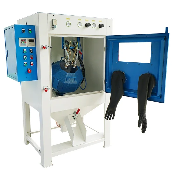 Automatic sandblast machine tumble basket sand blasting cabinet for hardware