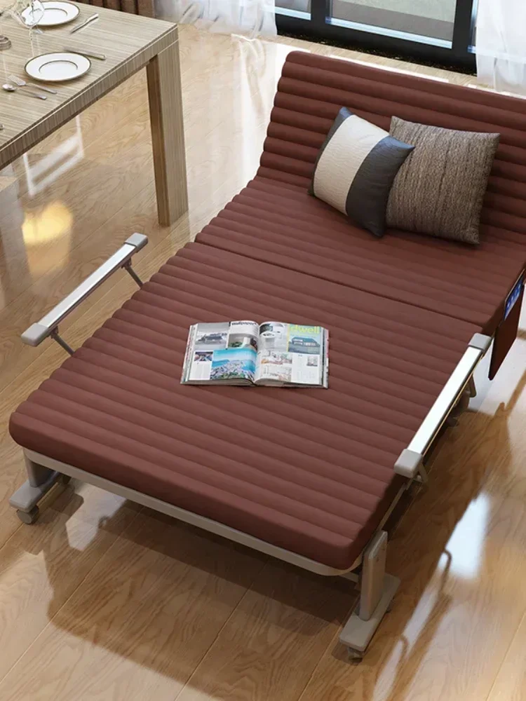 Simple folding bed, sturdy and durable, hospital care , storage, small , lunch break, household portable