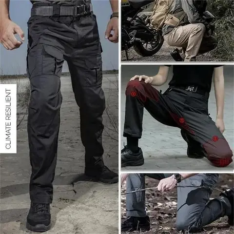 Flex Camo Tactical Waterproof Pants for Male Mens IX7 Multi Pocket Field Training Pants Plus Size USA Military Tactical Uniform