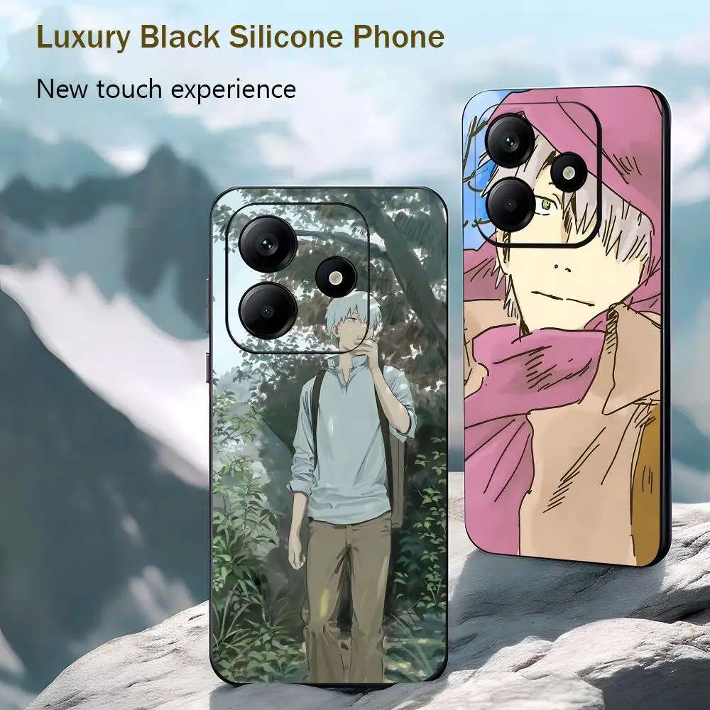 Cool Anime Man Mushishi Phone Case For Xiaomi Redmi 14C 13C 12C Note17 15 14 13 12 11 10 Pro Plus S Soft Black Phone Cover