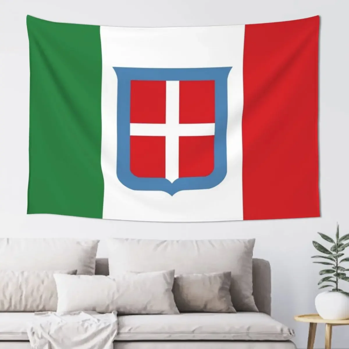 

Flag of the Kingdom of Italy (1861) - Flag Merch Tapestry Wall Decor Hanging Room Decorator Room Decoration Aesthetic Tapestry