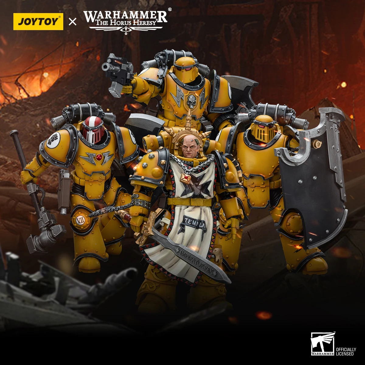 JOYTOY Warhammer 40k 1/18 Action Figures Anime 12cm Imperial Fists Mklll Breacher Legionaries Collection Model Toys