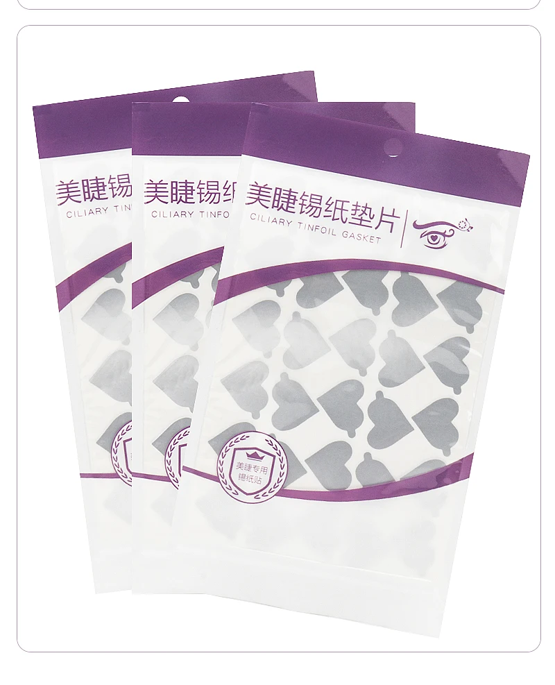 300 Stück Einweg-Wimpernkleberhalter Folienpalette Wimpernverlängerungs-Klebepads Herz-Wimpern-Sticker Ständer für Wimpern-Jade-Stein – Detail 10