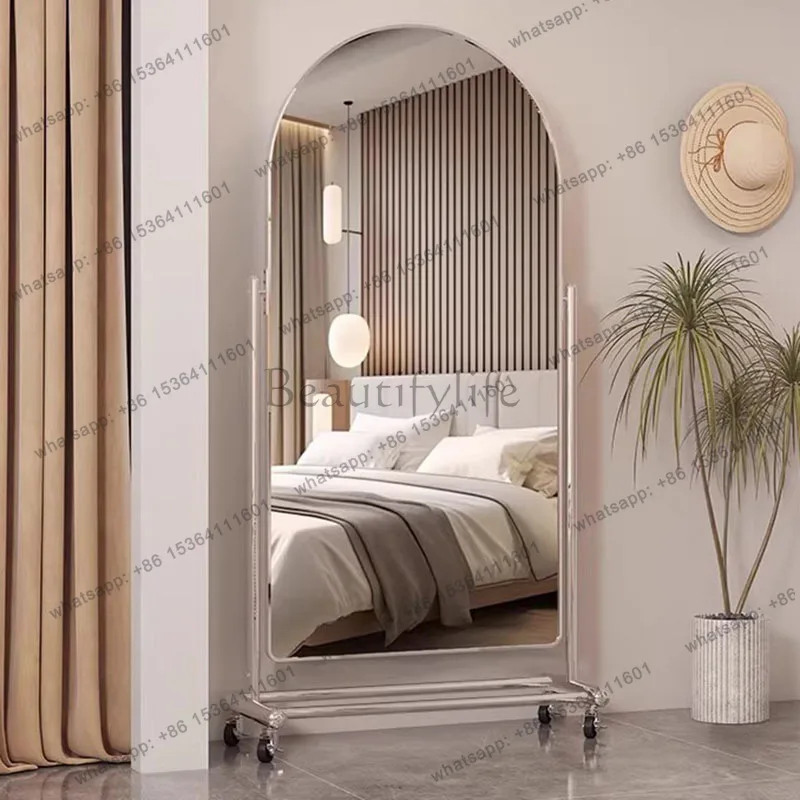 LJY Luxury Funky Mirror Bathroom Bedroom Long Men Girls Standing Full Body Moving Modern Mirror Living Room Espelhos Home Produc