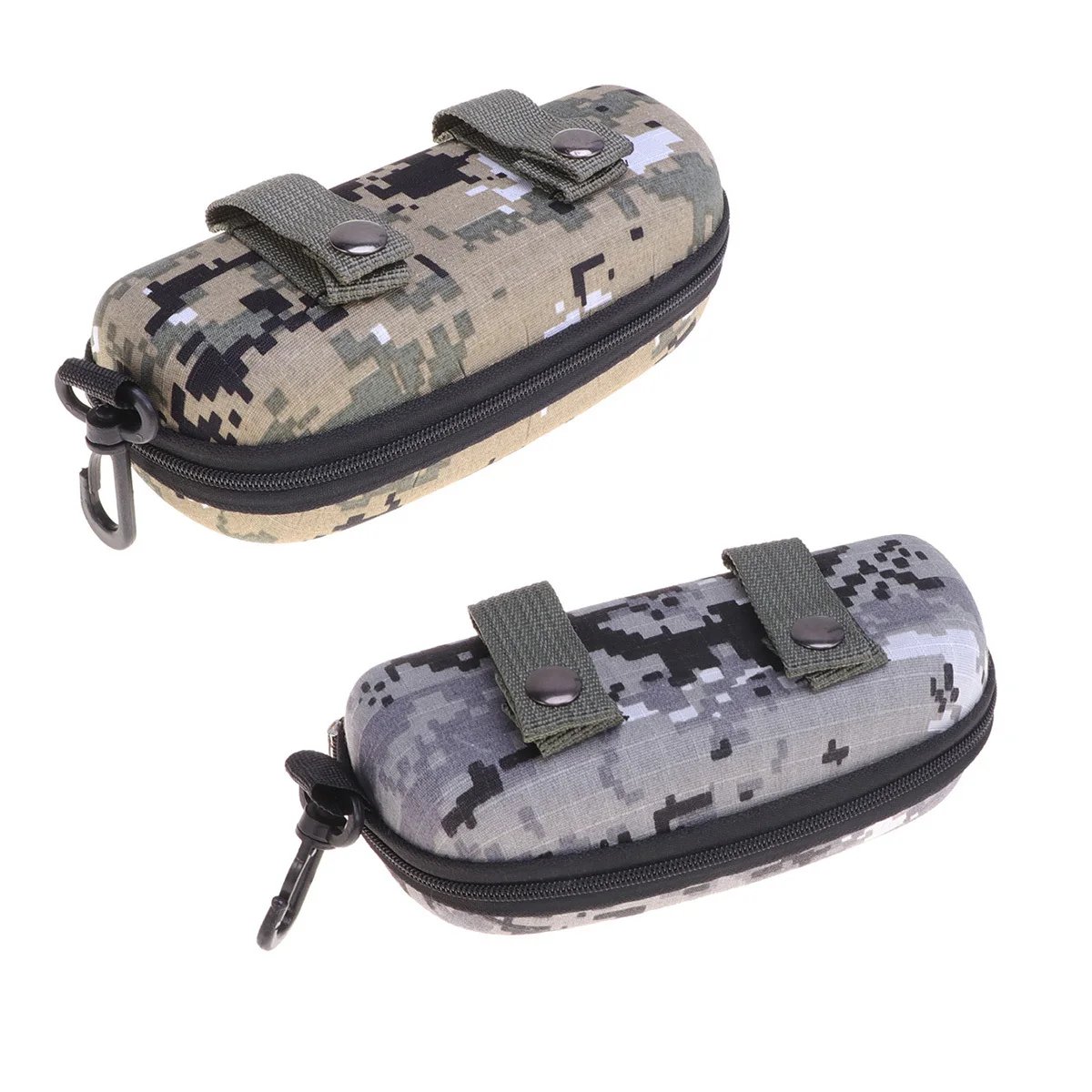 

2Pcs Anti-Pressure Glasses Case Eva Zipper Portable Surface Stylish Eyeglasses Protector Sunglasses Box for Outdoor