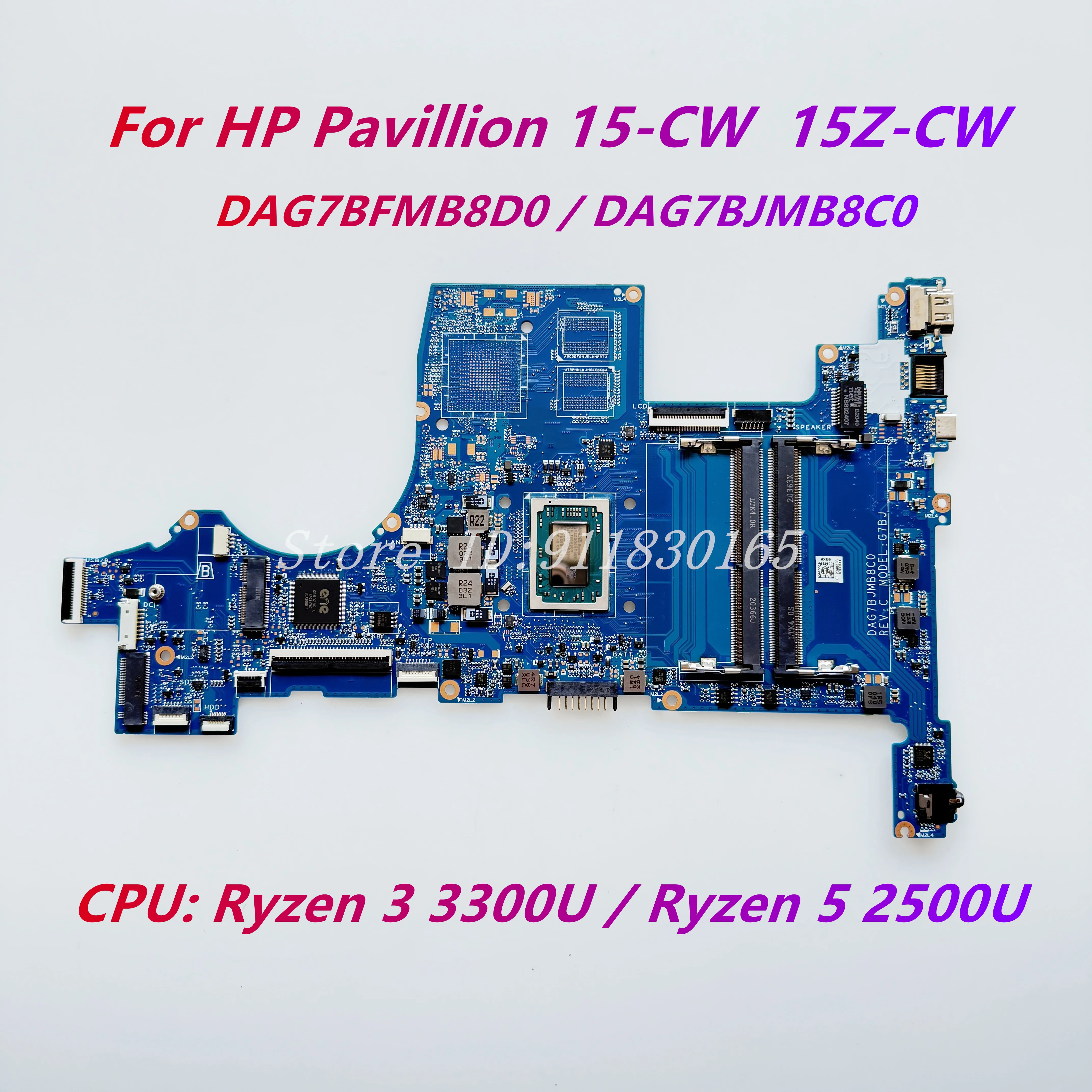 For HP Pavilion 15-CW 15Z-CW TPN-Q210 G7BJ Laptop Motherboard