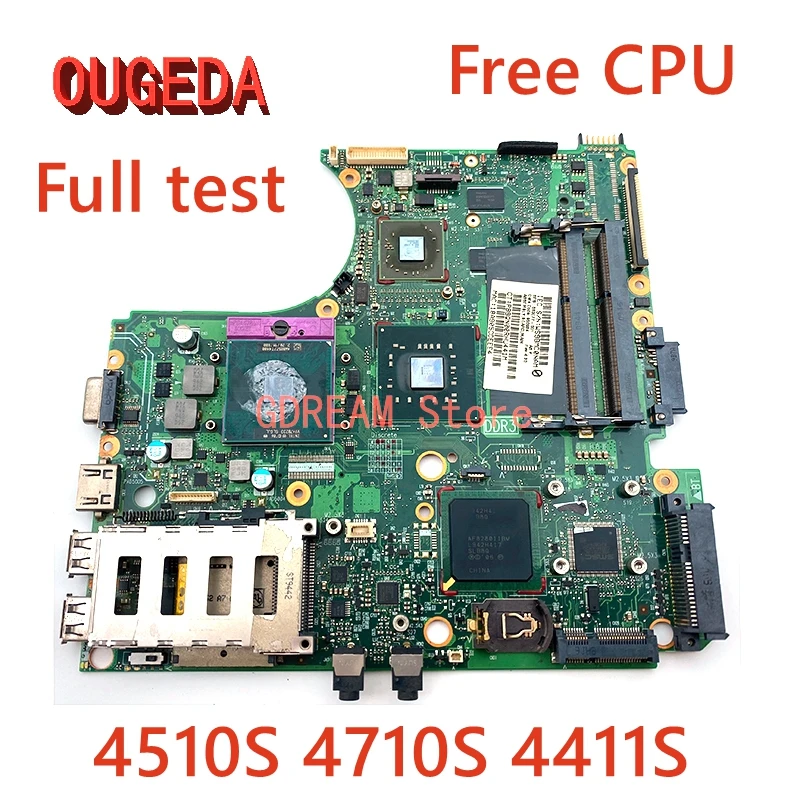 

OUGEDA 583077-001 main board for HP probook 4510S 4710S 4411S Laptop motherboard PM45 DDR3 ATI GPU free CPU full test