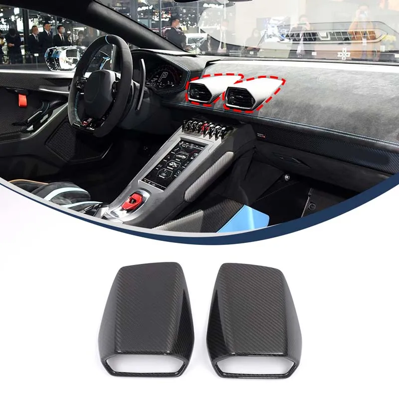 

For Lamborghini Hurricane 580 2014-2021 Automotive Interior Modification Automotive Center Air Outlet Frame True Carbon Fiber