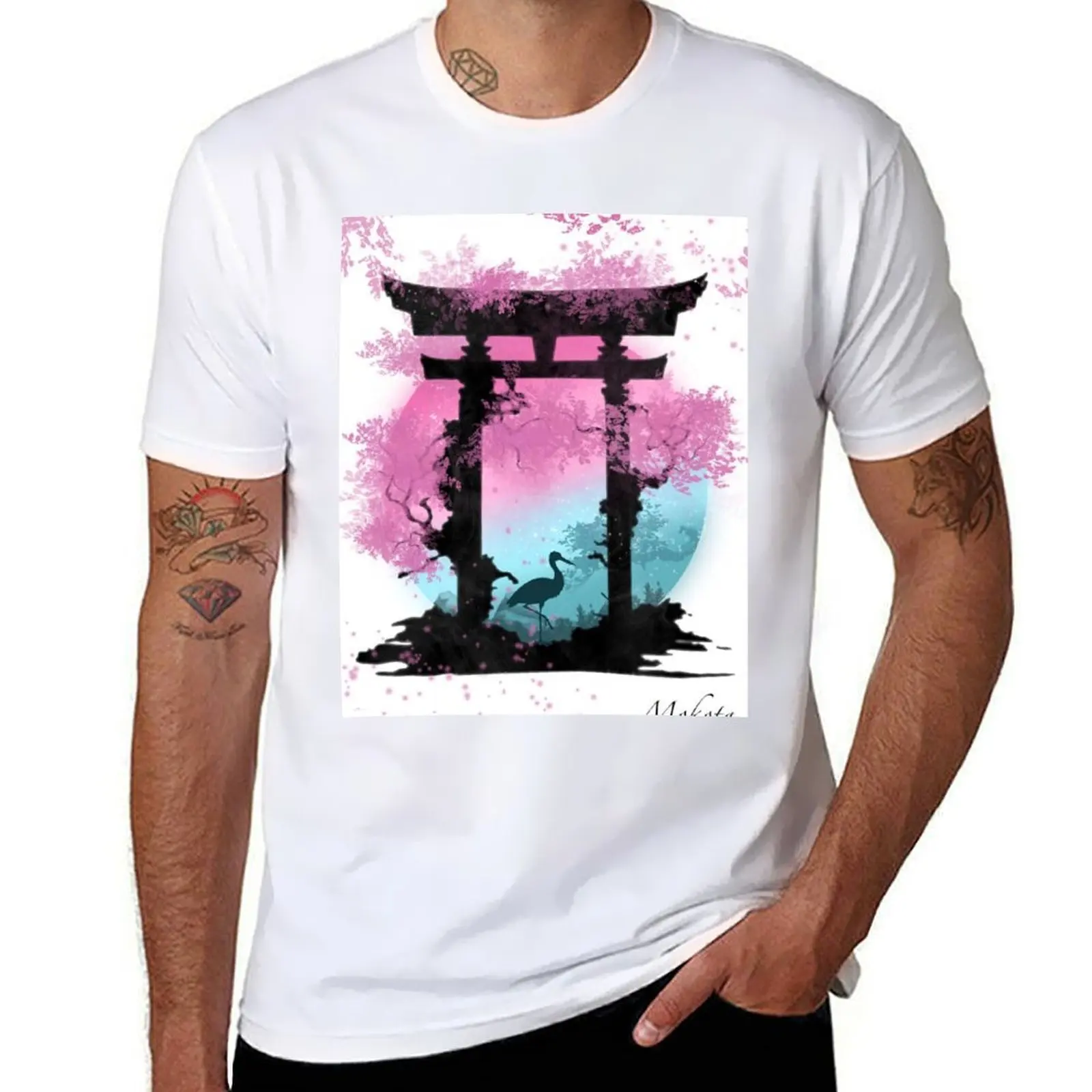 

japanese portal T-Shirt cotton t shirt pack t shirts for man cotton T-Shirt