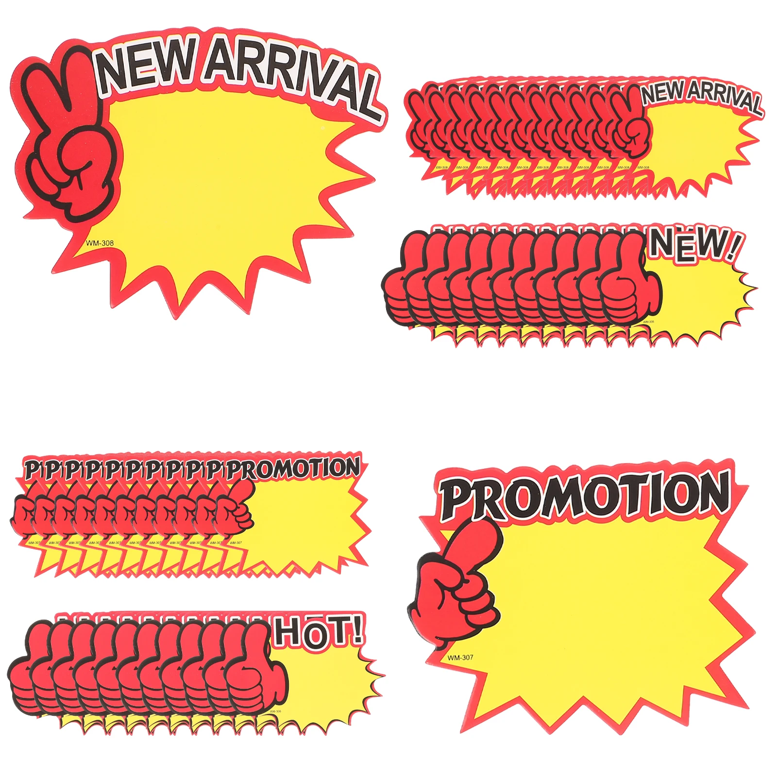 

200Pcs English Price Tags for Supermarket Shelves Reusable Price Sign Labels for Retail Store Fruit Vegetables Display
