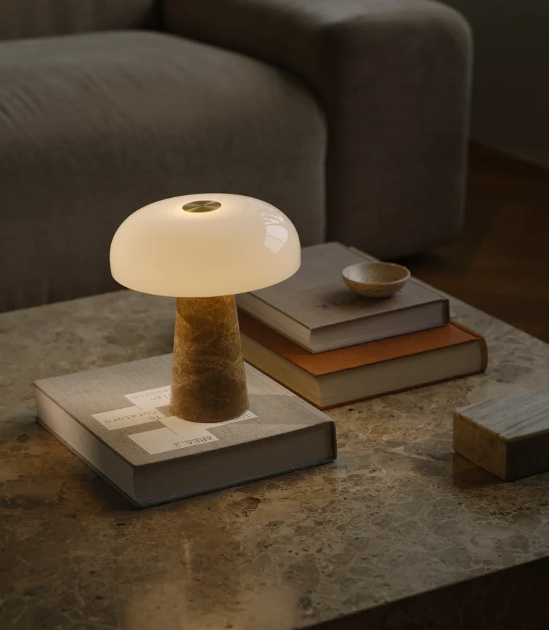 

Modern Minimalist Designer Marble Bedroom Bedside Lamp Living Room Study Glass Light Luxury Table Lamps