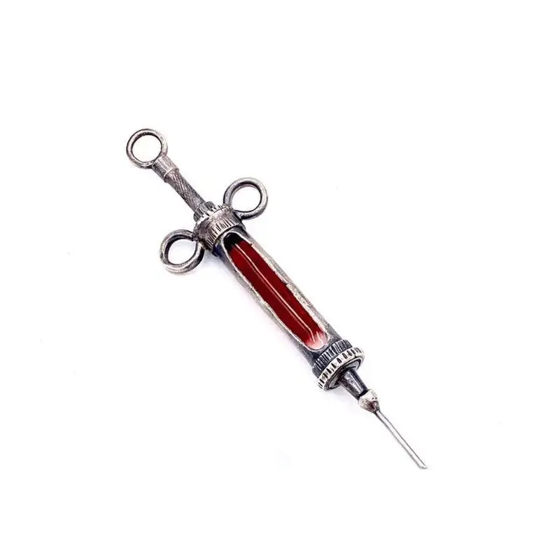 Blood Red Syringe dangle earring For Women Gift Jewelry Accessories Luxury stud earring Jewelry Woman Earrings