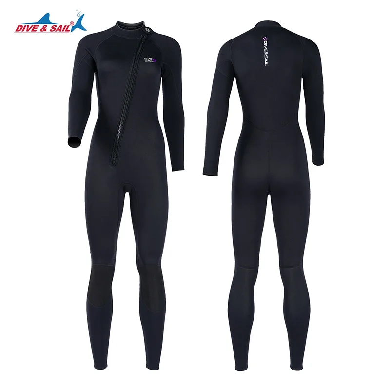 Wet Suits for Women Men Full Body 3MM Neoprene Wetsuit Diving Suit in Cold Water, Long Sleeves Front Zip Scuba One-piece UPF50+