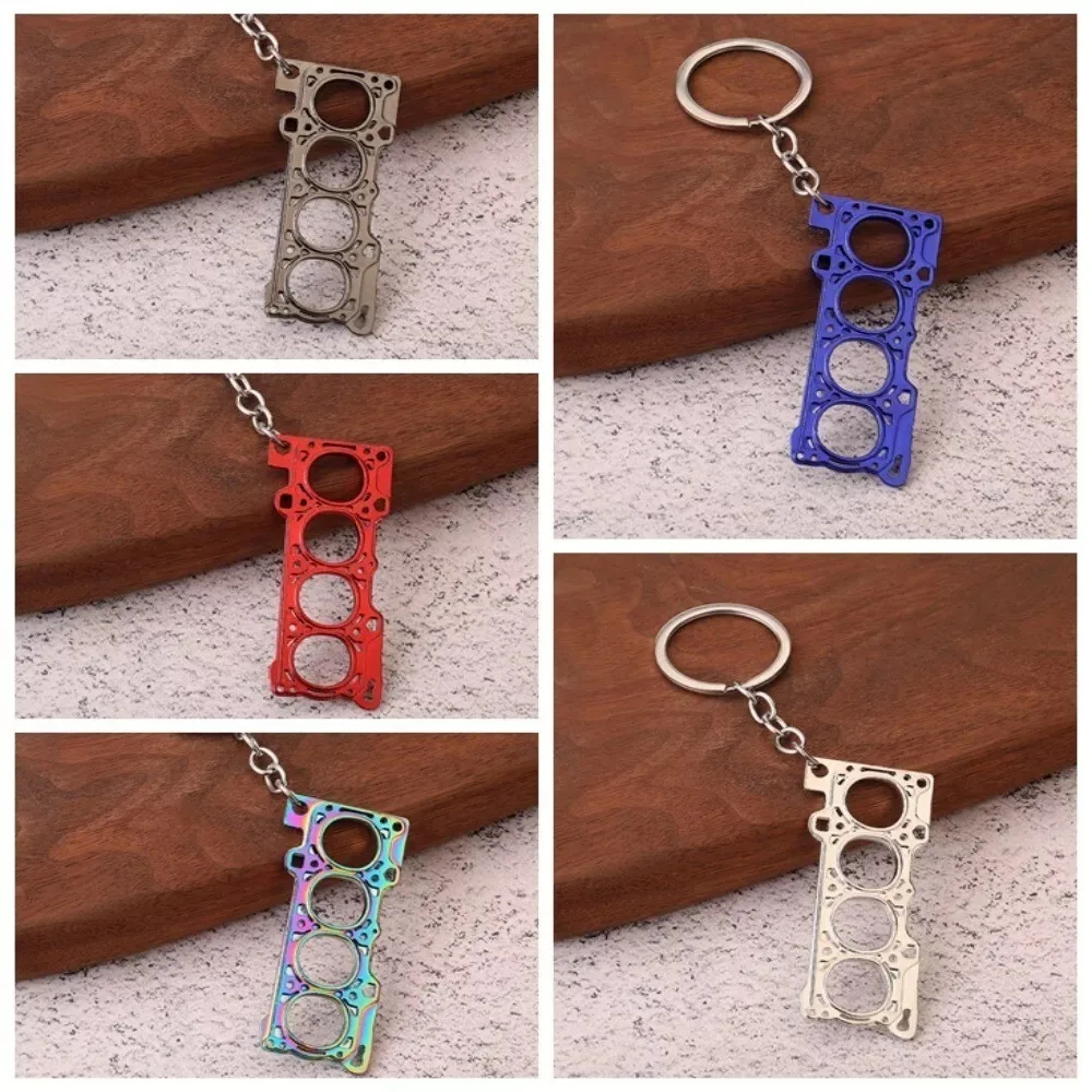 New Simulation Car Cylinder Gasket Metal Alloy Locomotive Accessorie Creative Trendy Keyring