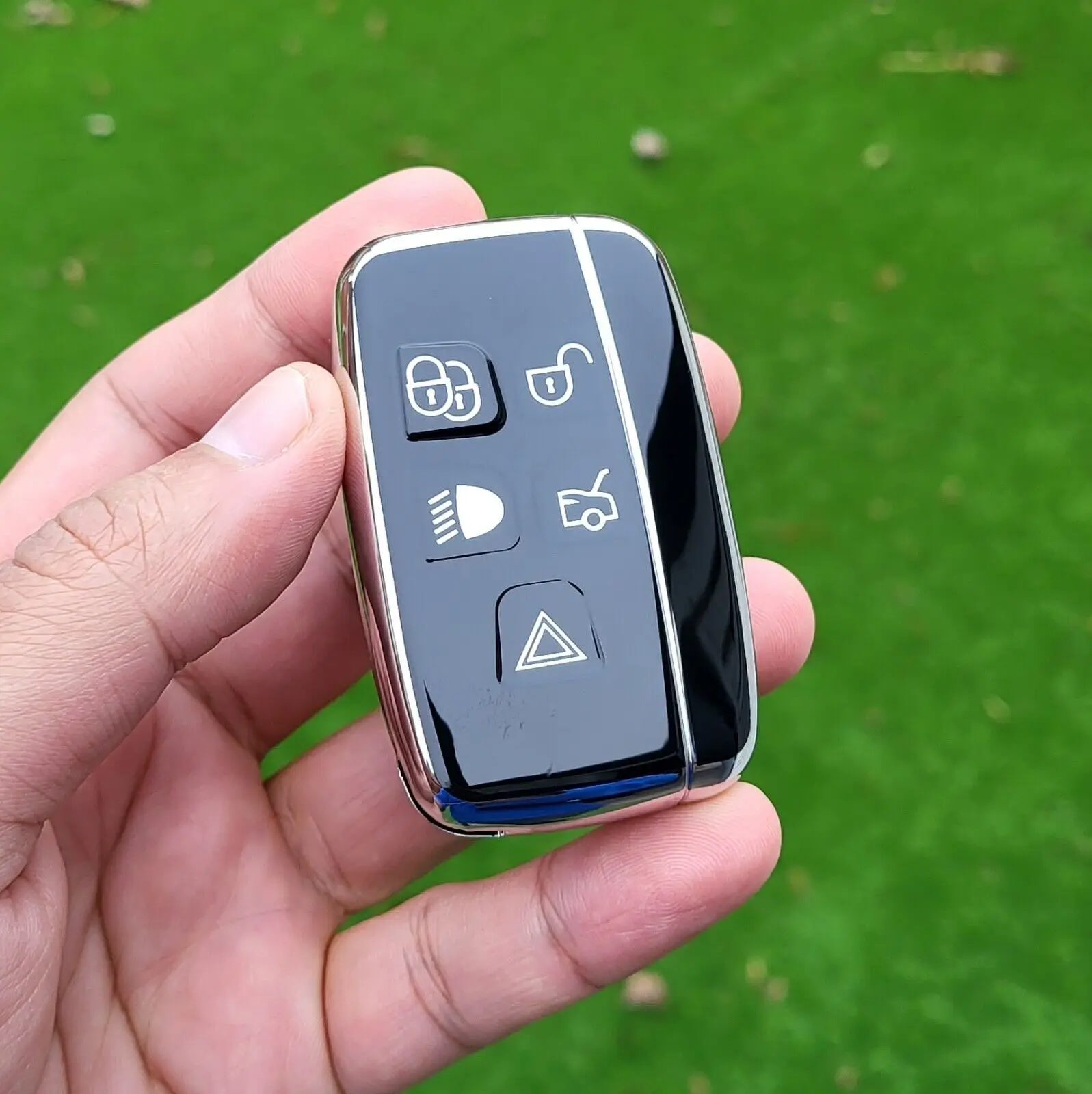 

Car Key Case Fob Shell Cover Black 5 Button Key Cover For Land Rover Range Rover Sport Evoque Jaguar XF XJ X Car Accessories