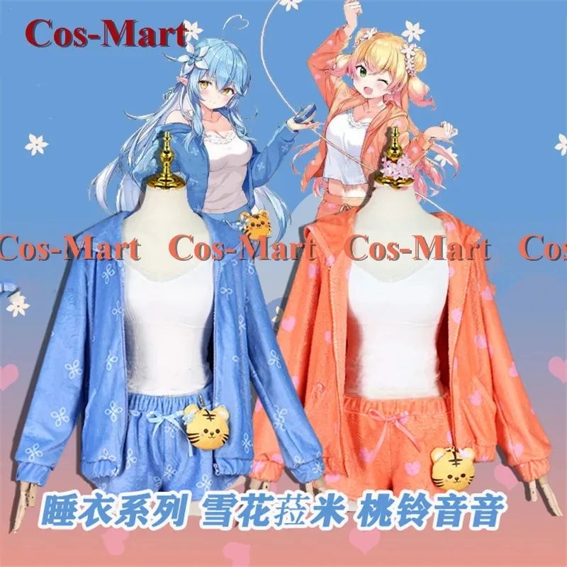 

Cos-Mart Anime Vtuber Hololive Yukihana Lamy/Momosuzu Nene Cosplay Costume Sweet Cute Pajamas Activity Party Role Play Clothing