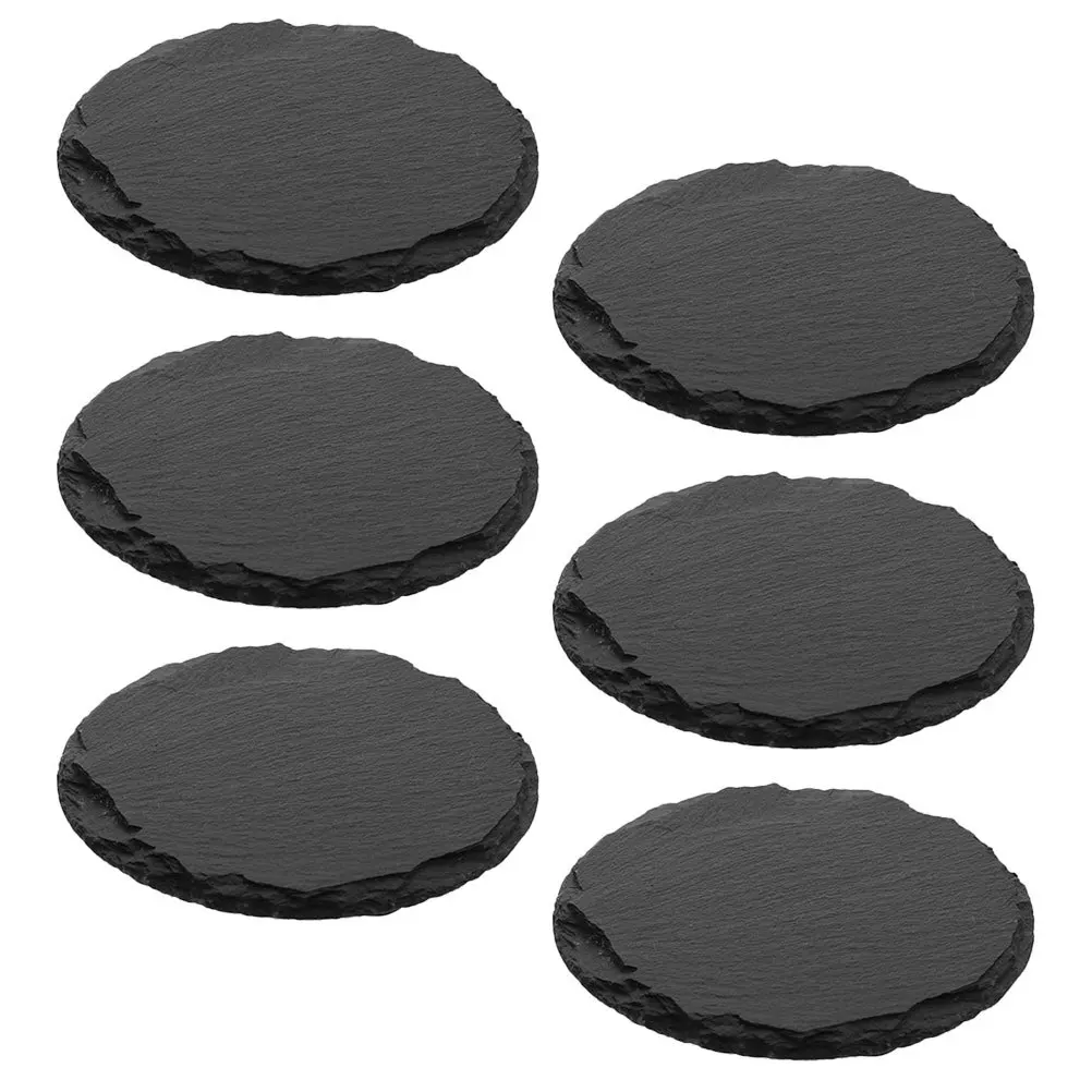 

6Pcs Anti Slip Stone Coasters Heatproof Table Coaster Set for Kitchen Living Room Sandstone Coasters Stone Coaster