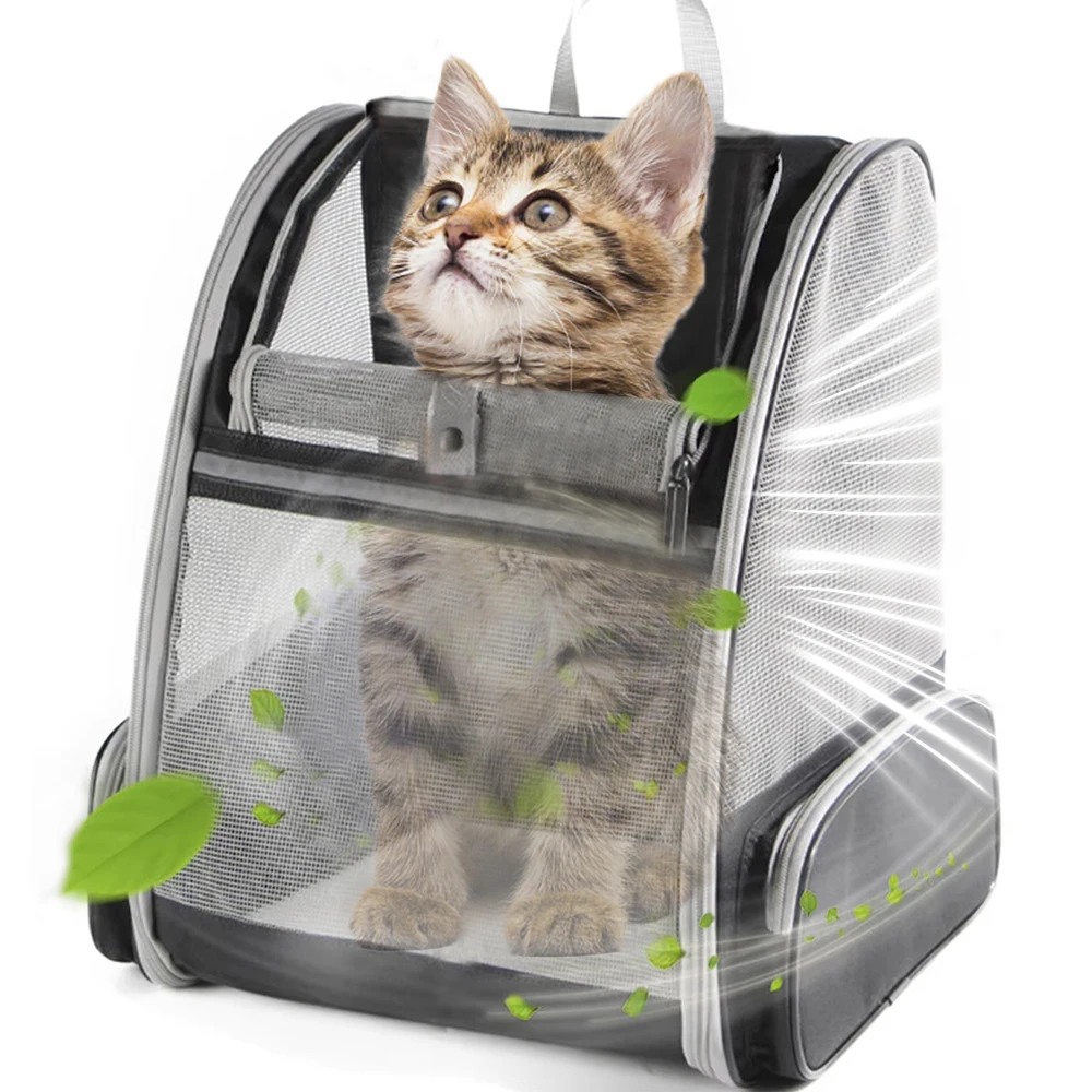

Breathable Cat Carrying Backpack Cat Carrier Bag Outdoor Travel Backpack Vented Mesh for Cats Small Dogs Puppy Pet Supplies