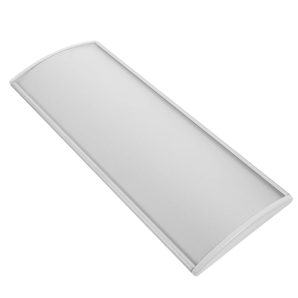 

Aluminum Alloy Curved Office Door Sign Blank Arch Name Plate Classroom Hospital Silver Desk Organizer Room Number Holder