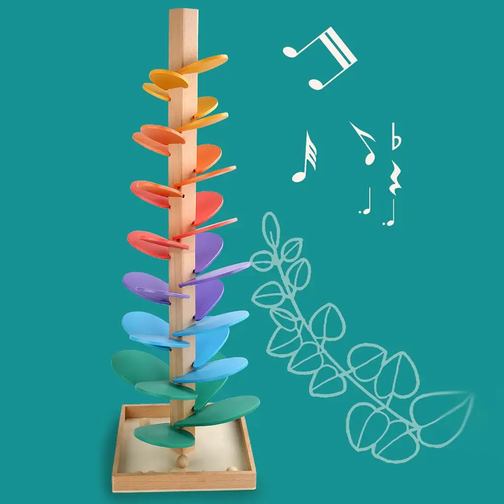 28 Inch Colorful Building Blocks Tree Petal Interactive Toy Preschool Educational for baby