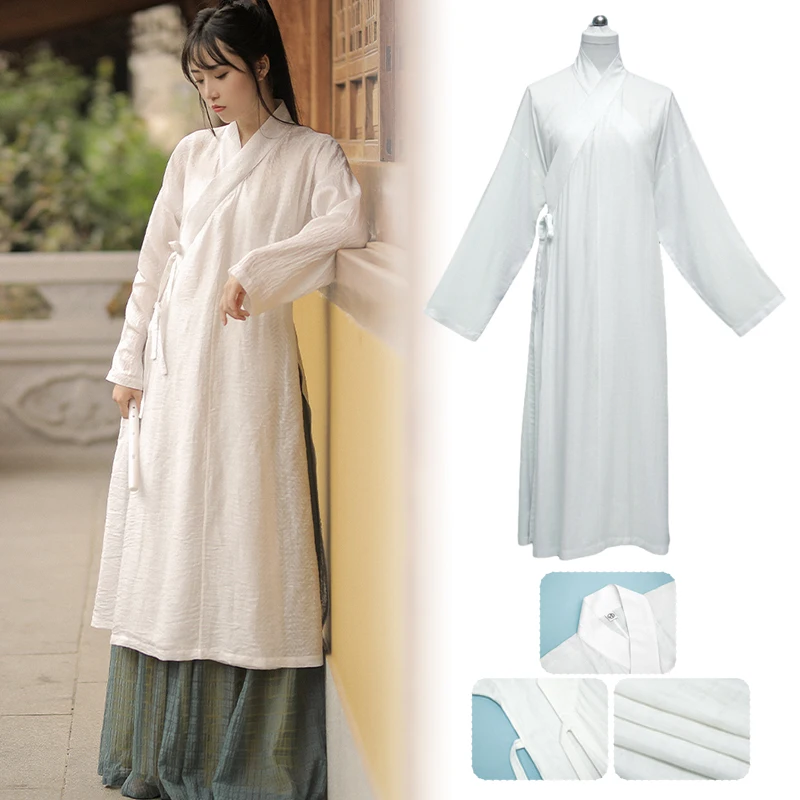 Hanfu Lining Shirt Traditional Chinese Ancient Women White Top Shirt Hanfu Underwear Bottom Vest Hanfu Accessories XS-L