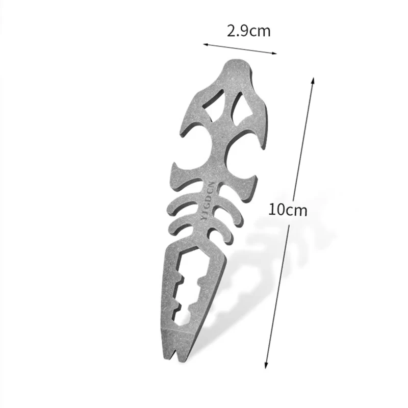 TC4 Titanium Alloy Small Lever Key Buckle Bottler Wrench Solve EDC Pocket Tool