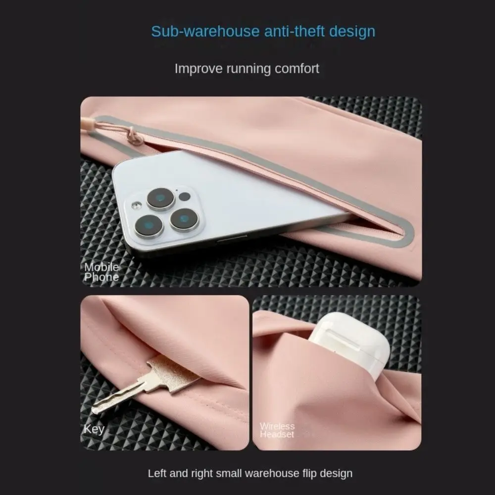 

с держателем для бутылки, беговой ремень, многофункциональная легкая поясная сумка, водонепроницаемая невидимая закрытая сумка для телефона для бега