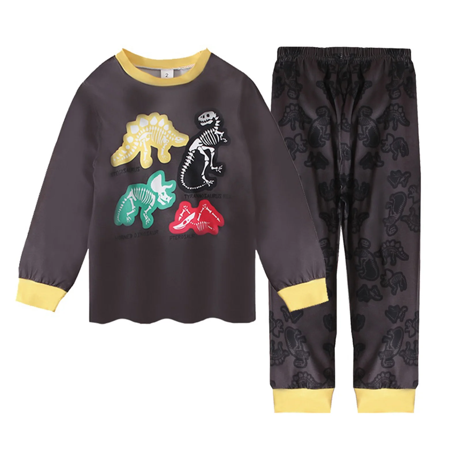 

Infant Shirt with Bow Tie Boys And Girls Suit Long Pants Regular Long Sleeved Round Neck 3D Printed Congratulations Baby Boy