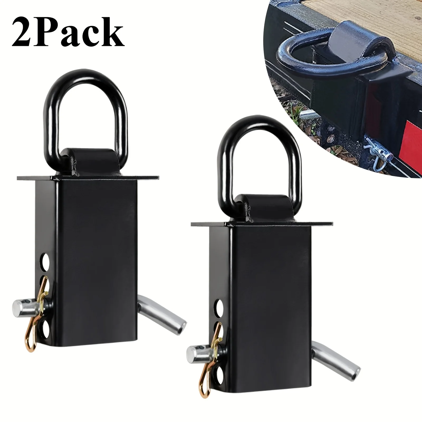 

2Pack/ 4Pack/ 8Pack/ 10Pack/ 12Pack/ 16 Pack Stake Pocket D Ring Heavy Duty Adjustable Trailer Stake Pocket, Load Limit 5400