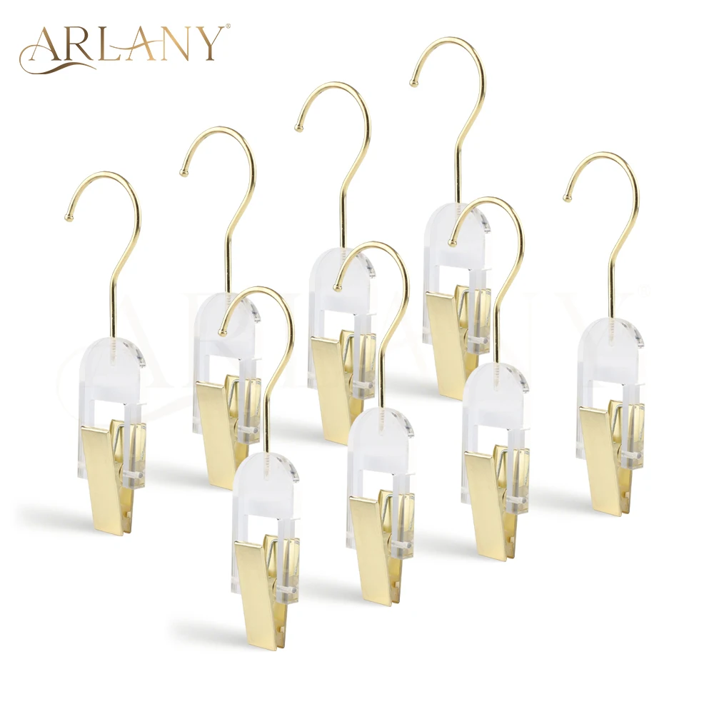 ARLANY 8Pcs Acrylic Hair Extension Hangers for Clothes Laundry HangingWig Clips for Hairpin Weft Extension Clothes Pins