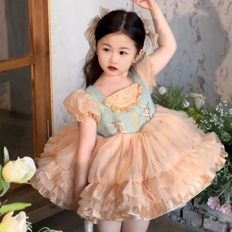 spanish-girls-birthday-party-puffed-dress-little-girl-beautiful-boutique-princess-costume-children's-lolita-dress-kids-high-end
