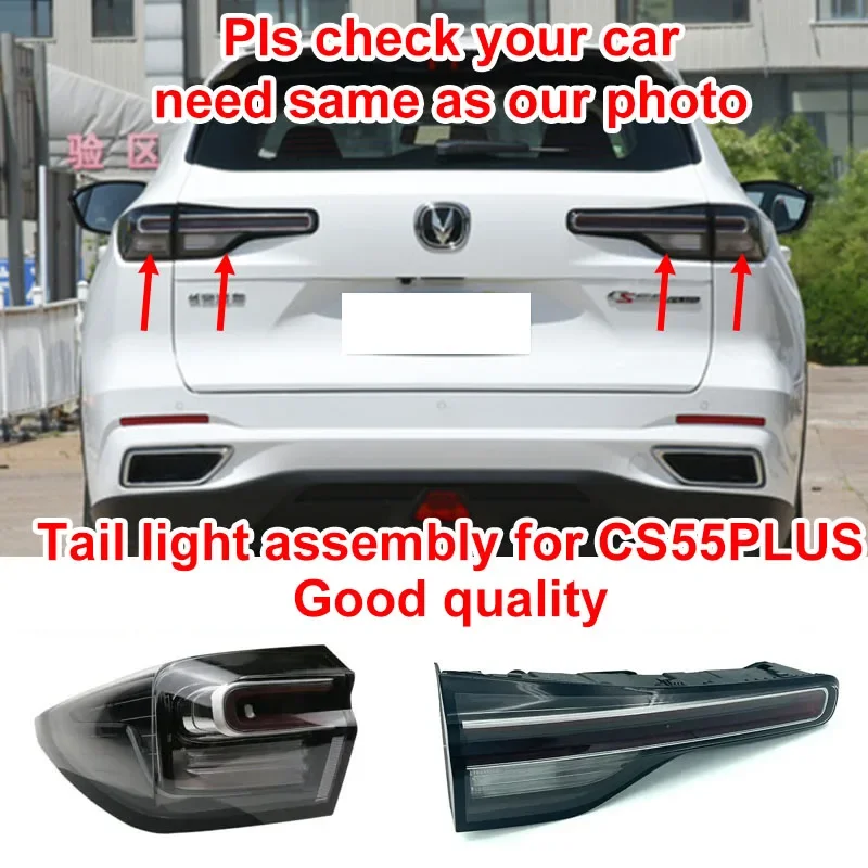 1pc for Changan CS55 PLUS 2024 Rear Tail Lamp Assembly Reverse Light Brake Light Cover Replace Original Parts Cs55plus 2023