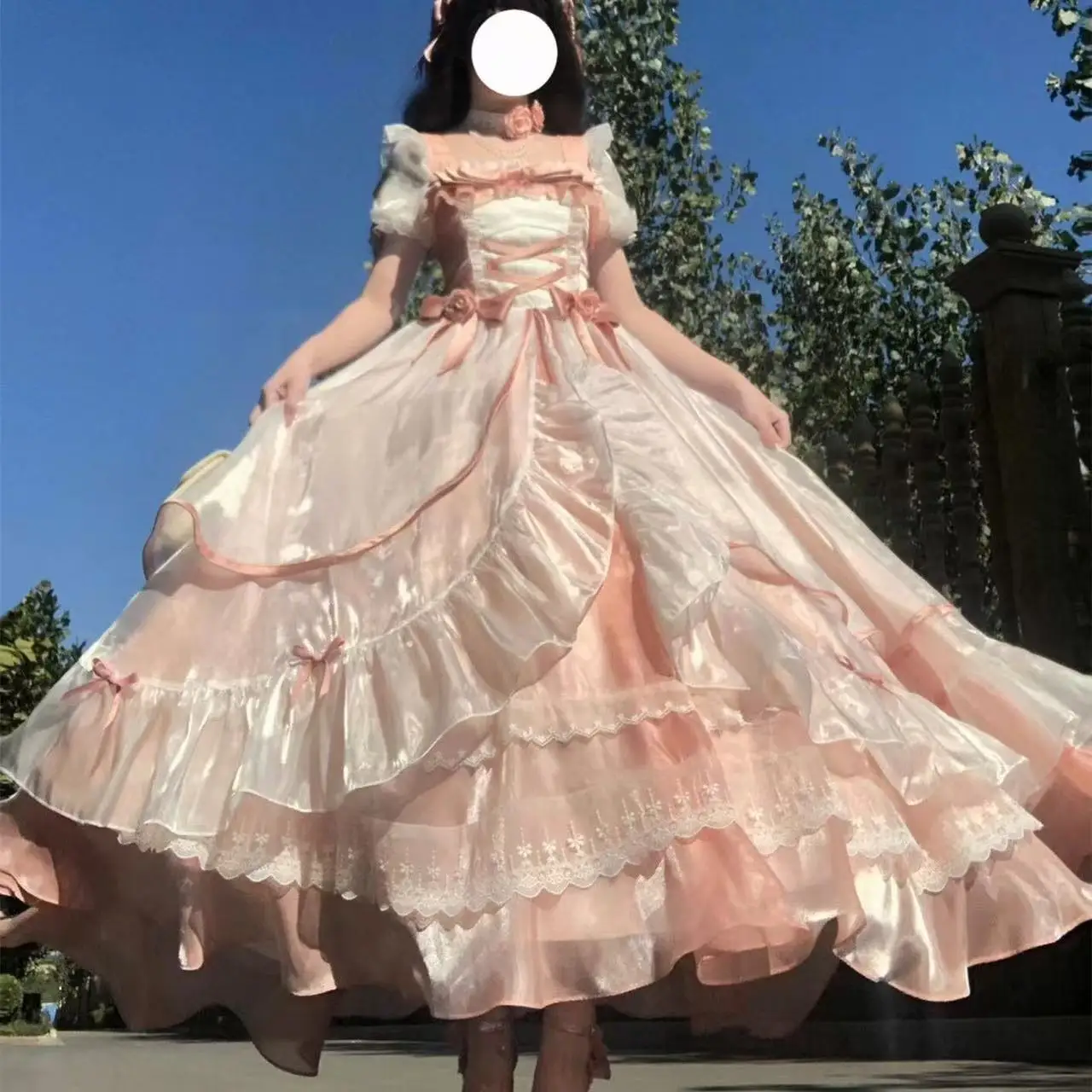 

2026 European Style Large Hemline Lolita Dress Adult Ceremony Banquet Uniform Women Halloween Event Princess Cosplay Clothing