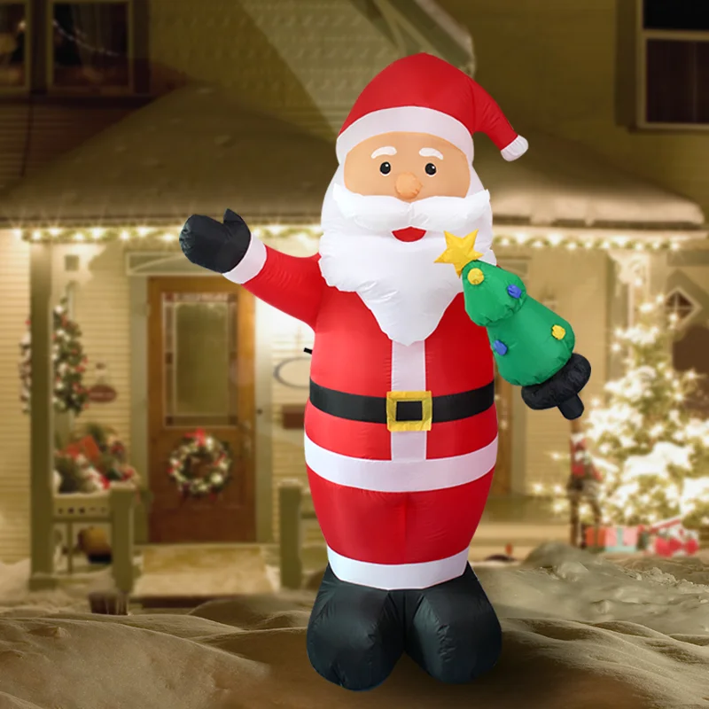 

Hot sale 8ft indoor Outdoor LED Lights Santa Claus Christmas inflatable Decoration