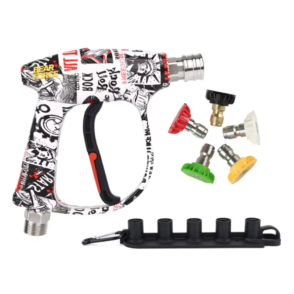 BEAR FORCE Pressure Washer Color Painted Spray Gun Kit 210Bar Max lnlet M22-ID14mm with 1/4